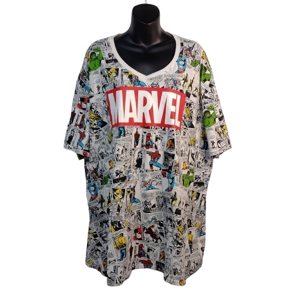 Marvel Avengers RARE Comic All over Print T-Shirt Size 3X